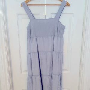 Madewell blue and white pinstriped dress like new size sm